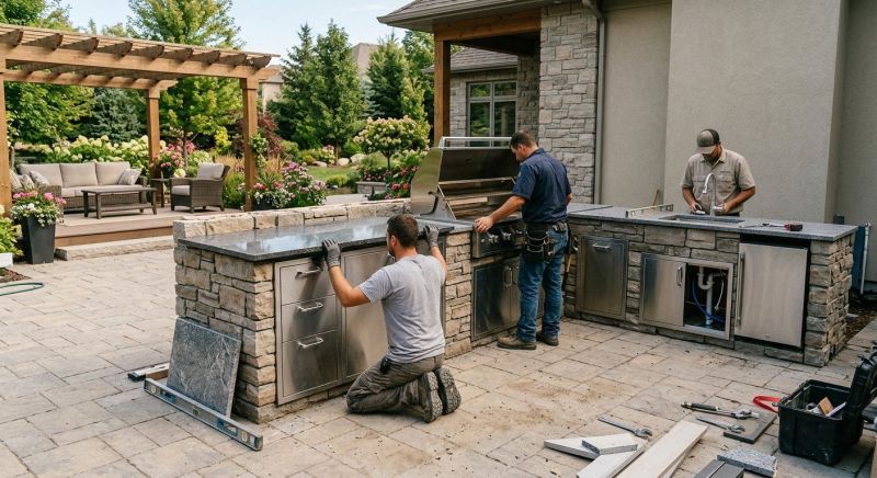 Outdoor Kitchen Renovation in Katy, TX